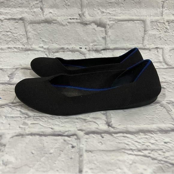 ROTHY'S Black Classic Round Toe Ballet Flats Size 7.5 authentic - Picture 1 of 9